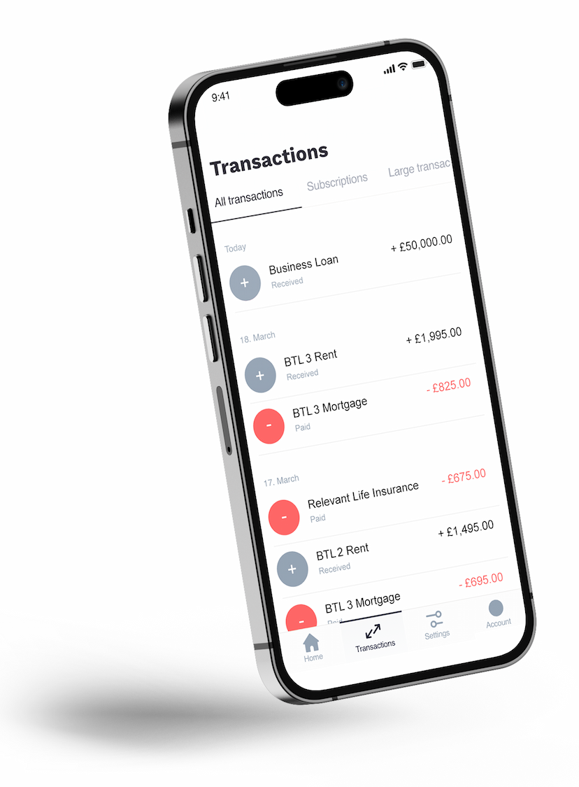 iPhone application showing transactions you could have if you used Mogul.